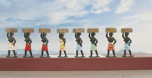 NOSTALGIA - FANTI WOMAN CORPS ASHANTI *RARE* 8X LEAD FIGURES BRITAINS SIZE🔥MIB - Picture 1 of 2