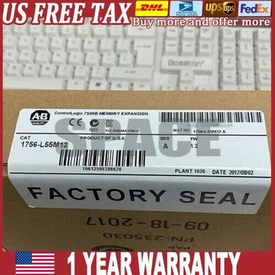New Factory Sealed 1756-L55M12 ControlLogix 750KB Memory Expansion US Free Tax - Image 1 of 2