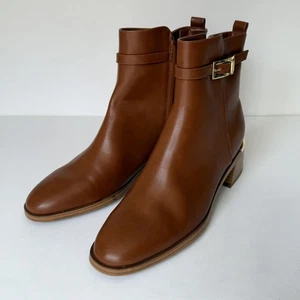 Stivaletti Calvin Klein donna taglia 11 leggeri naturali fibbia KCJALLIS2 - Foto 1 di 9