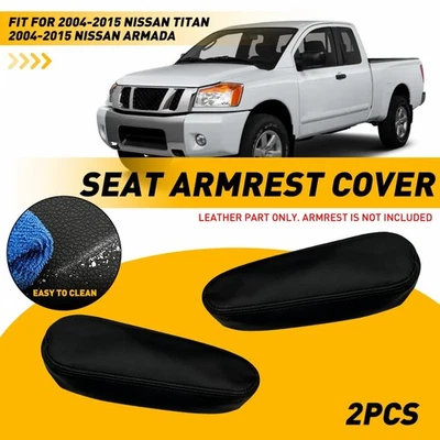 Repuesto de reposabrazos de asiento para Nissan Titan Armada 2004-2015 cubierta de cuero Foto 1 de 4