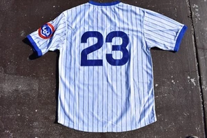 New! Ryan Ryne Sandberg Chicago Cubs White Pinstripe Baseball Jersey Mens Medium