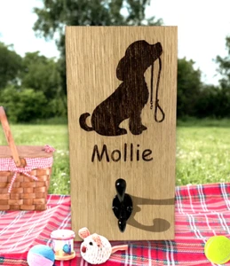 Soporte trasero de plomo para perro grabado con láser personalizado CUALQUIER RAZA - Imagen 1 de 6