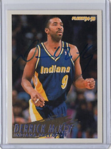 DERRICK MCKEY NBA Pacers 1994-95 Fleer Auto Autographed Signed #91 Card