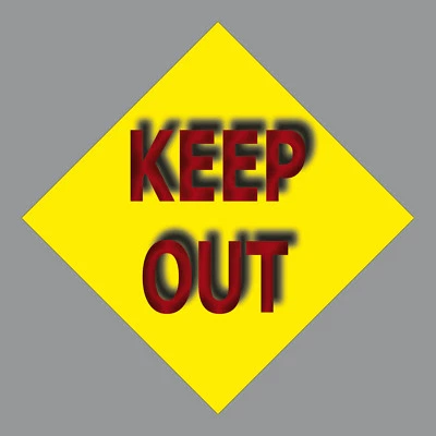 GREENIT Aufkleber 10cm Sticker Keep Out Draußen Bleiben Kein Zutritt Verboten