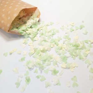 Biodegradable Wedding Confetti - Cream, Sage Green - Picture 1 of 7