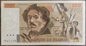 Billet 100 francs Eugène DELACROIX 1979 FRANCE C.10 - Petit Filigrane - F69.02b - Imagen 1 de 3