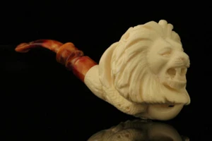 srv - Lion in Claw by Emin Brothers Block Meerschaum Pipe with fitted case M3298 - Picture 1 of 12