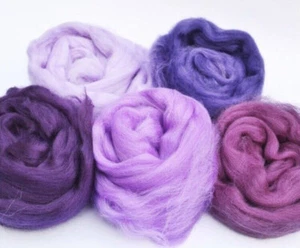 Purple Set Of Felting Wools Glitter Wool 50grams Purple Needle Felting Wool - Picture 1 of 1