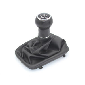 5 Speed Manual Gear Shift Knob With Leather Boots For AUDI A6 C5 1998-2001 US