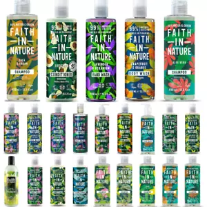 Faith In Nature Shampoo, Conditioner & Body Wash / Shower Gel Range 400ml - Picture 1 of 141