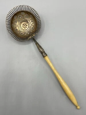 Antiker Zuckerstreuer Zuckerlöffel Teesieb Biedermeier Versilbert Alt Antik - Bild 1 von 4