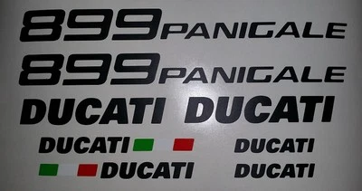 Pack pegatinas/calcomanías Ducati 899 Panigale plateadas metálicas o elige tu color. Foto 1 de 4