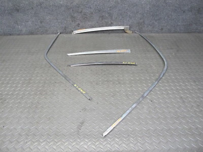 77-85 MERCEDES W123 SEDAN FRONT & REAR RIGHT DOOR CHROME TRIM MOLDING SET OEM - Image 1 of 4