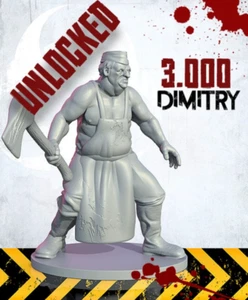 Dimitry. Zombie Apocalypse 28mm walking dead Zombicide last days project z - Picture 1 of 2