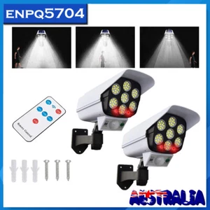 2X Fake Wireless Security Camera Outdoor Human Induction Waterproof Solar Lamp - Picture 1 of 24