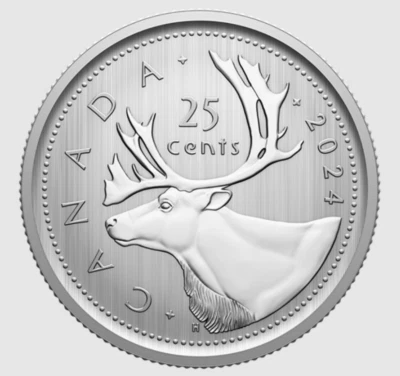 2024 Canada 25 cent Specimen finish w King Charles obverse - coin only: from set - Image 1 of 3