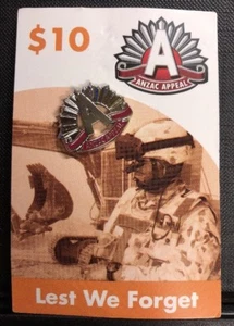 Vintage Anzac Appeal & Lest We Forget Anzac Pin Silver Badges $10 - Picture 1 of 2