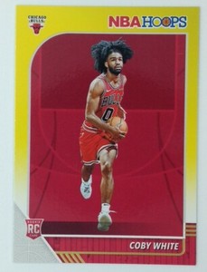 2019-20 Panini NBA Hoops Yellow Coby White Rookie RC #204, Parallel