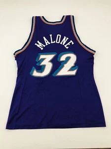 Vtg 90s Champion Karl Malone Utah Jazz Jersey Mens 40 M NBA Retro Basketball Y2K - Picture 1 of 11