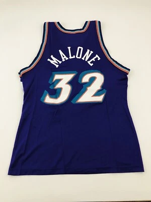 Vtg 90s Champion Karl Malone Utah Jazz Jersey Mens 40 M NBA Retro Basketball Y2K - Image 1 of 4
