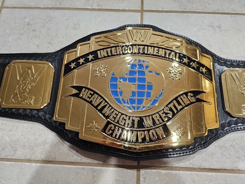 WWE SHOP INTERCONTINENTAL BLACK STRAP BELT!!! GORGEOUS!!! Cover