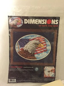 Freedom Eagle Patriotic Dimensions No count Kreuzstich-Set + extra Zubehör USA - Bild 1 von 5
