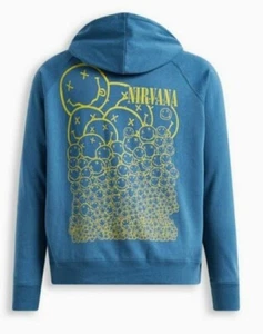 Torrid Official Nirvana Blue Fleece Zip Up Hoodie Plus Size 0X, L, 12 Brand New - Picture 1 of 2