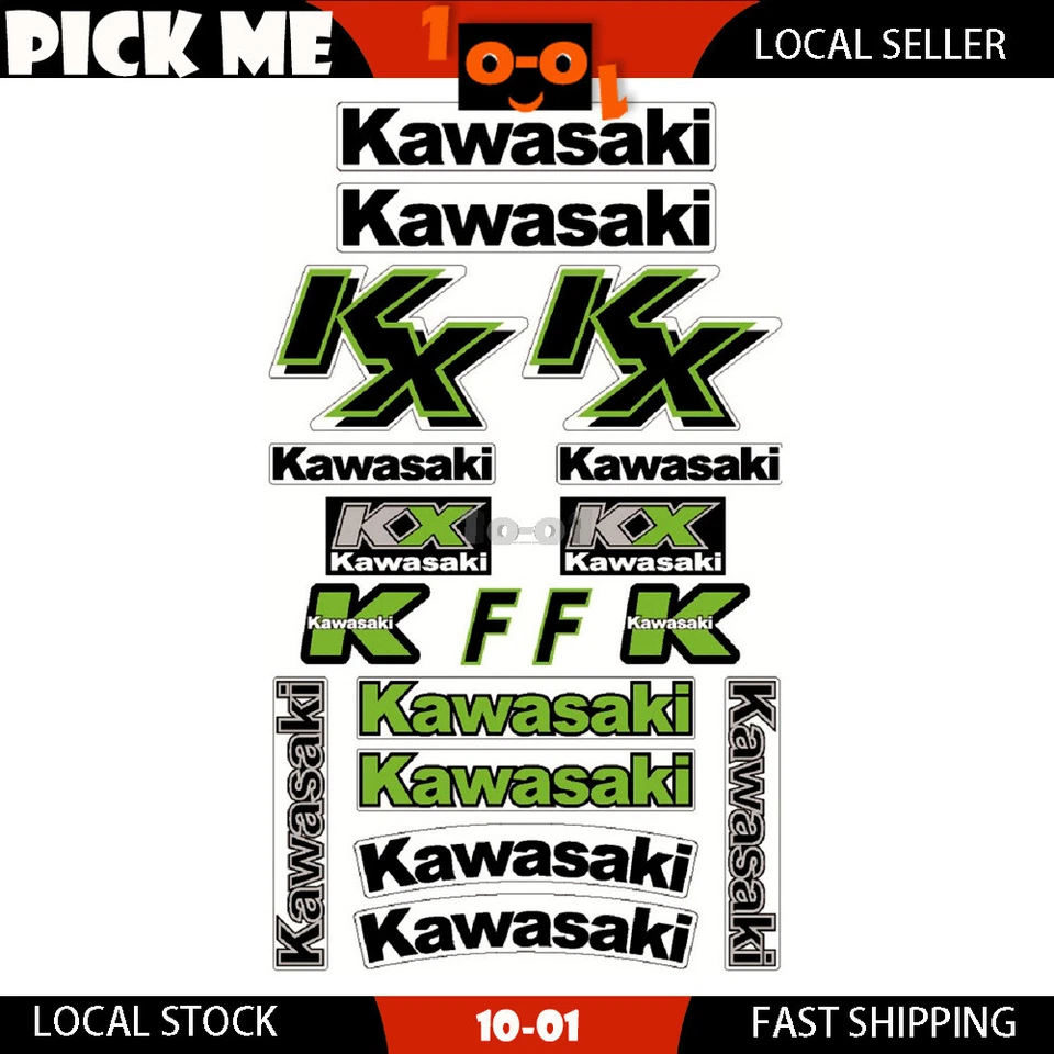 Sticker Kit Grahics Fit Kawasaki KLE500 KLR650 KLX110 KLX110L KLX140 KLX140L Foto 1 de 1