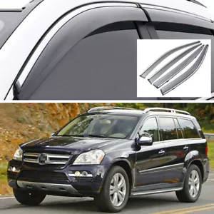 Rain Guards Vent Shade Deflector Window Visor for 2007-2012 Mercedes GL450 GL550 - Picture 1 of 8