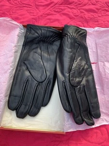Guanti GSG in vera pelle, neri, nuovi con etichette - Foto 1 di 7