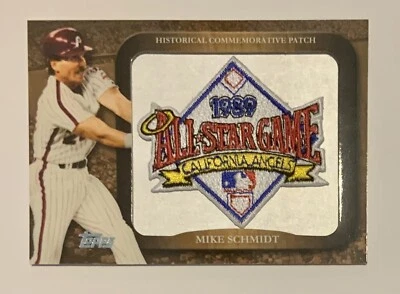 2009 Topps Commemorative Patch Card Mike Schmidt 1989 All-Star Game Card #LPR-88 - Image 1 of 2