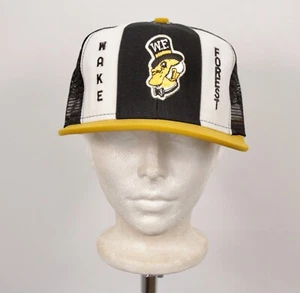Gorra deportiva de colección como nueva de los años 80 Wake Forest AJD a rayas a presión talla L años 80 - Imagen 1 de 6