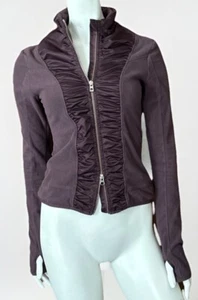 Stella Mccartney Adidas Purple Ruched Two Zip Track Jacket Small Excellent - Picture 1 of 11