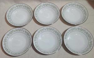 Noritake Savannah Porzellan 6er Set Suppenschüsseln 7,5" Vintage Geschirr GrannyCore - Bild 1 von 7