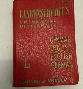 Vintage Lagenscheidt's Universal Dictionary German-English 1965 Barnes & Noble - Picture 1 of 16