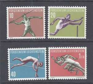 LIECHTENSTEIN 1956 LEICHTATHLETIK 4er SATZ POSTFRISCH SG 340/343 - Bild 1 von 2
