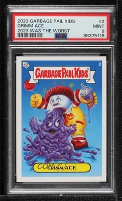 2023 Topps Garbage Pail Kids Was The Worst /623 Grimm Ace #2 PSA 9 MINT 08k5 - Image 1 of 3