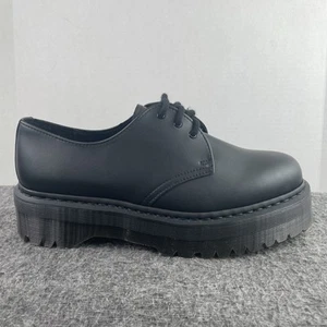 Dr. Martens V 1461 Quad Mono Herren Oxford Schuhe Gr. 12 Schwarz Leder Plateau NEU - Bild 1 von 8