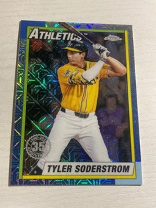 2025 Topps Update Silver Pack Mojo Chrome Parallel Tyler Soderstrom A's 55 - Picture 1 of 1