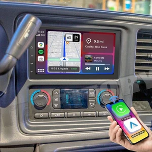 Carplay Car Radio Stereo Android Auto GPS For 2003 2004 2005 2006 Chevy Tahoe - Picture 1 of 19