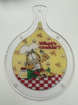 Vintage Garfield Plastic Pizza Cheese Board “What’s Cookin?” 9” X 12.5” - Image 1 of 4