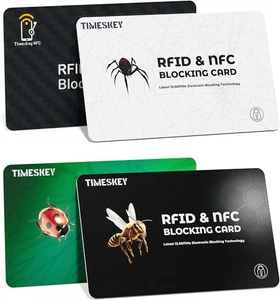 RFID Blocking Cards(4-Pack)–Ultra Thin Credit Card Protector for... - Picture 1 of 63