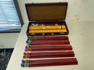 Vintage Butterscotch Bakelite Mahjong Set Catalin Mah Jongg Game Tiles Case - Picture 1 of 18