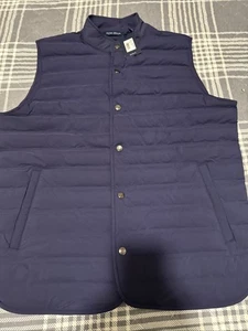 Peter Millar Men Regent Puffer Vest Navy Size Large $295 NWT - Picture 1 of 5