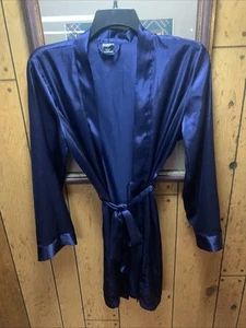 Apartment nine women’s blue bathrobe size large polyester with belt - Picture 1 of 4