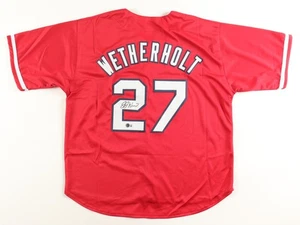 JJ Wetherholt Signed Custom Jersey - Beckett COA - St. Louis Cardinals - Picture 1 of 3