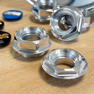 BBS RS RS2 Super RS Polished Hex Cap 71mm Large Thread 3PC Split Rim 0.5" Height - Picture 1 of 21