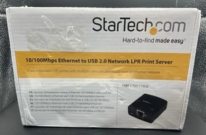 Startech PM1115U2 10/100Mbps Ethernet to USB 2.0 Network LPR Print Server - Photo 1/2