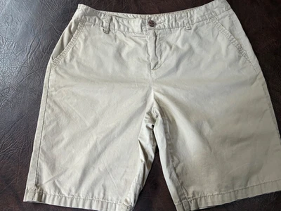 Size 10 MERONA Bermuda Shorts Tan Khaki Cotton Lightweight - Image 1 of 4