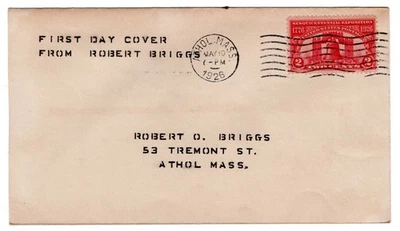 #627 Sesquicentennial Exposition 1928 FDC - Unofficial U/O Athol MA UNL Cachet - Image 1 of 2